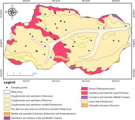 Surficial geology of the basin | Download Scientific Diagram