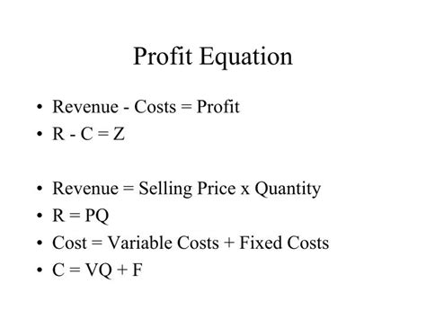 PPT - Three Pillars of Marketing And The Basic Profit Equation ...