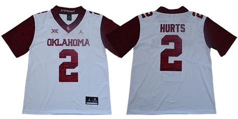 Oklahoma Sooners 2 Jalen Hurts White 47 Game Winning Streak College Football Jersey on sale,for ...