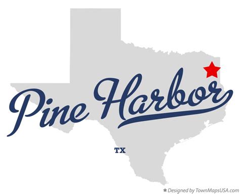 Map of Pine Harbor, TX, Texas