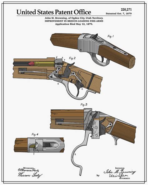 Breech Loading Rifle Patent Digital Art by Finlay McNevin