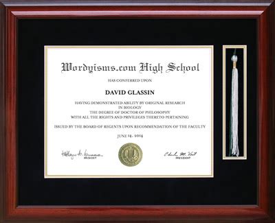 High School Diploma Frame with Tassel | Frames of Achievement