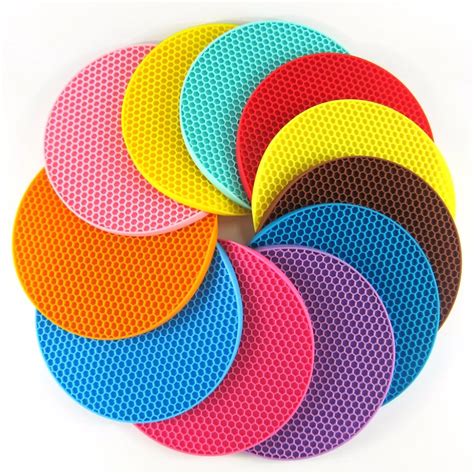 Silicone Pot Holders, Multipurpose Round Pot Holders, Trivets, Jar Openers & Spoon Rests Extra ...