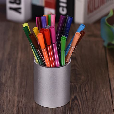 Aliexpress.com : Buy Aibecy Aluminum Round Desk Pencil Holder Container ...