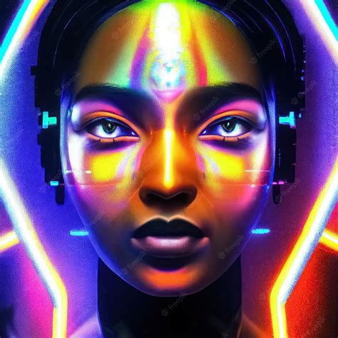 Premium Photo | Futuristic scifi fantasy cyberpunk woman cybernetic technology concept digital ...