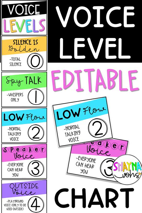 Free Printable Voice Level Chart - Printable Word Searches