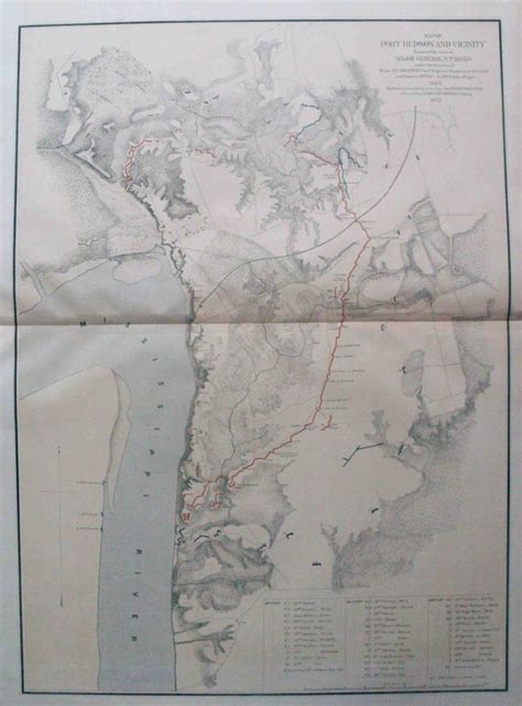 Map of Port Hudson and Vicinity. Prepared by Order of Major General N. P. Banks ... - High Ridge ...