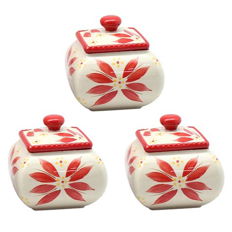 10 oz Ginger Jar Ramekins with Lids, Set of 3 | Temp-tations LLC