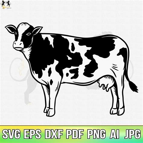 Dairy Cow Svg Cow Svg Cow Clipart Cow Vector Cow Cricut - Etsy