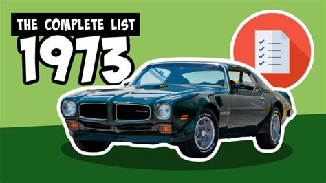 1973 Muscle Cars: The Complete List (A-Z)