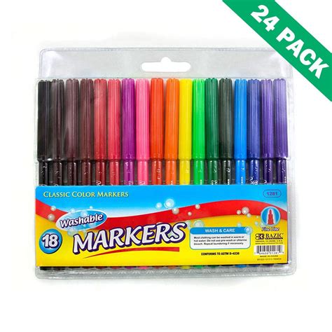 Fine Line Markers, Kids Classic Assorted Color Paint Markers Washable ...