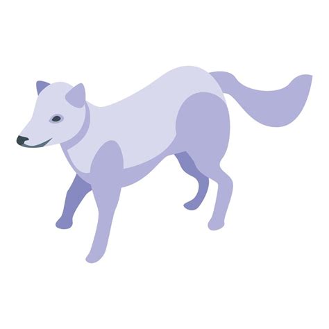 White fox icon, isometric style 15889883 Vector Art at Vecteezy