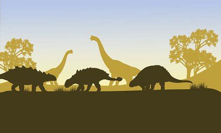 Ankylosaurus Silhouette Of Scenery Stock Vector | Royalty-Free | FreeImages