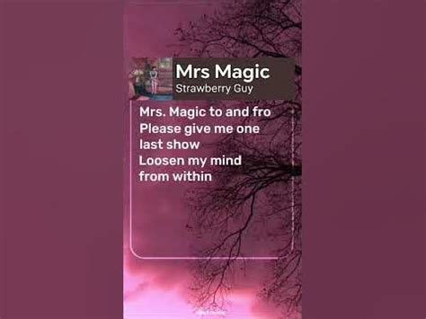 Strawberry Guy - Mrs Magic (#lyrics) - YouTube