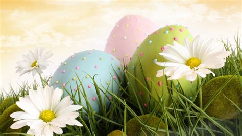 3 Easter Eggs 1366 x 768 HDTV Wallpaper