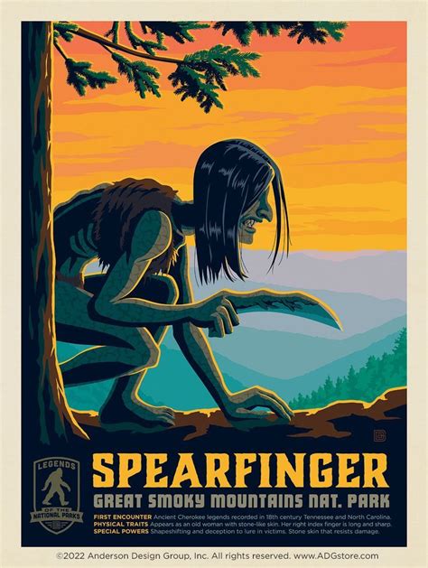 Legends Of The National Parks: Great Smoky Mountain's Spearfinger | Mythical creatures art ...