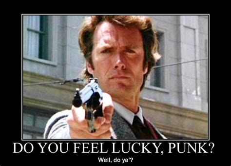 clint eastwood dirty harry do you feel lucky punk Memes - Imgflip