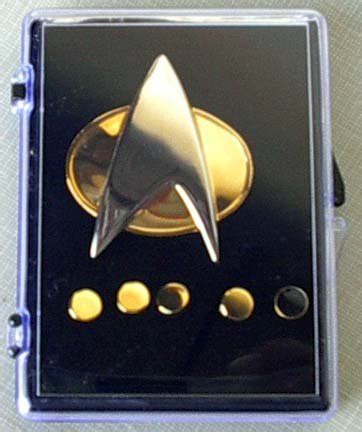 Star Trek Next Gen Communicator Pin & Rank Pip Set of 6 | #94060823