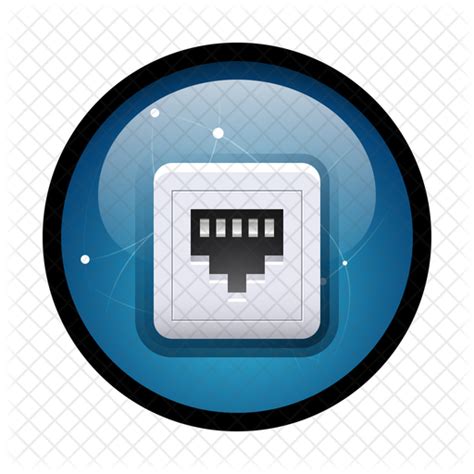 Rj45 connector Icon - Download in Colored Outline Style