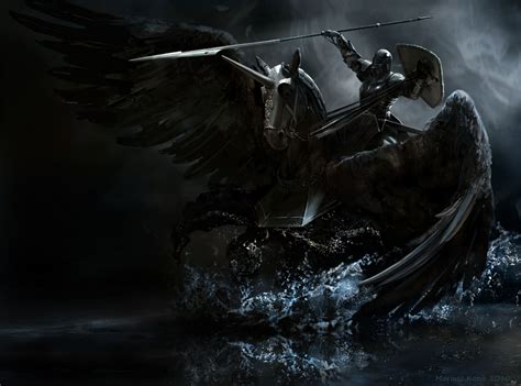 ArtStation - Pegasus 2010, Mariusz Kozik Digital Painting, Digital Artist, Knight On Horse ...