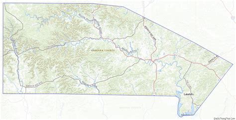 Map of Bandera County, Texas - Thong Thai Real