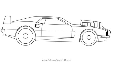 One Side Hot Wheels Coloring Page for Kids - Free Hot Wheels Printable ...