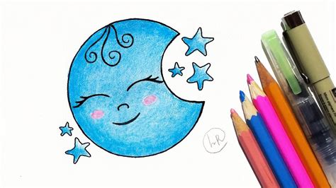 How To Draw A Cute Full Moon - michaeljacksonopowiadania