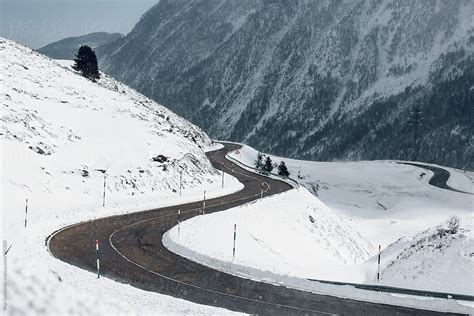 "Winter Road In The Snowy Mountain" by Stocksy Contributor "Blue ...