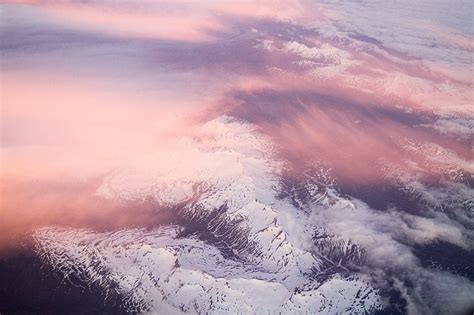 Online crop | HD wallpaper: snow mountains, clouds, peaks, pink, environment, beauty in nature ...