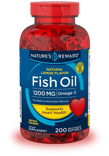 Lemon Flavor Fish Oil 1200 mg – Nature's Reward