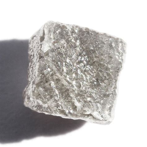 2.25 carat silver colored rough diamond cube – The Raw Stone