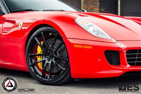 Ferrari 599 GTB Fiorano custom wheels PUR 1NE 21x9.0, ET , tire size X R21. 22x12.0 ET