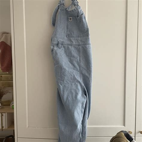 Lucy and Yak Women's Blue Dungarees-overalls | Depop