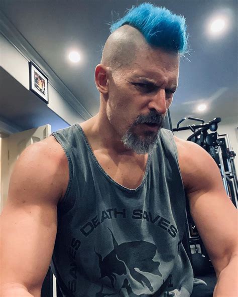 Joe Manganiello Debuts New Blue Mohawk (with a Side of Biceps) in Instagram Flex