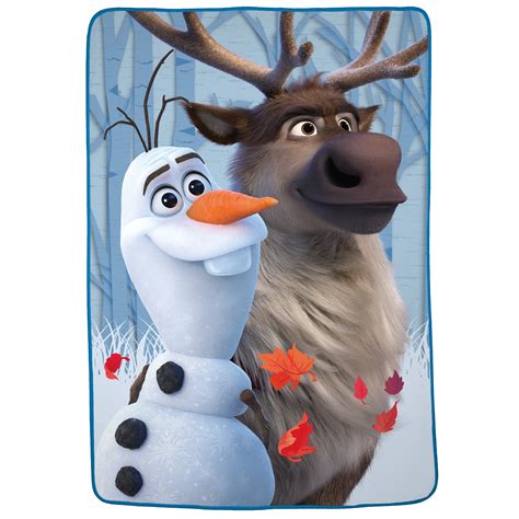 Disney's Frozen 2 Olaf & Sven Plush Kids Blanket, 62" x 90", Wilderness Buddies - Walmart.com