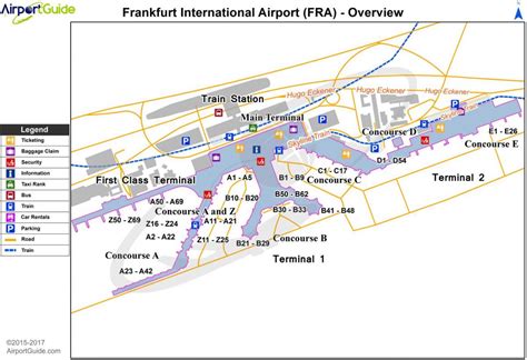 Frankfurt airport terminal map - Fra airport terminal map (Hesse - Germany)