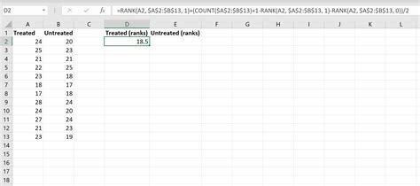 How to Perform a Mann-Whitney U Test in Excel