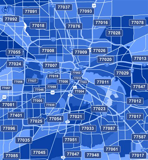 Houston Zip Code Map Printable