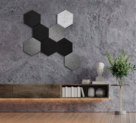 Modern FELT WALL PANELS Honeycomb Panels Wall Felt | Etsy