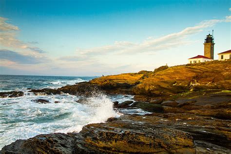 Beavertail Lighthouse Surf Photograph by John Covin - Fine Art America