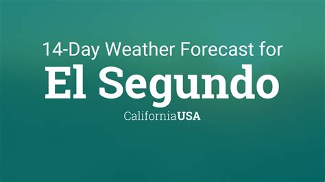 El Segundo, California, USA 14 day weather forecast