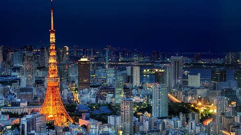 HD wallpaper: tokyo tower, japan, night, cityscape, view, panorama | Wallpaper Flare