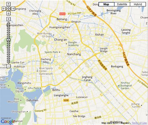 City map of Wuxi, street map, Wuxi guide, Wuxi roads map