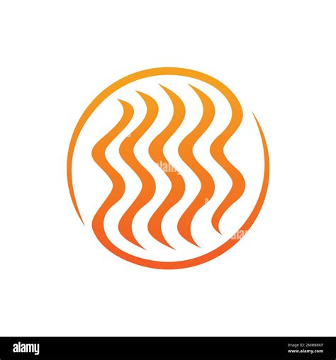 A vector illustration of Heat Wave Symbol Logo Icon in white background ...