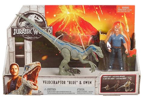 Jurassic World Fallen Kingdom Story Pack Velociraptor Blue Owen Action Figure Mattel - ToyWiz