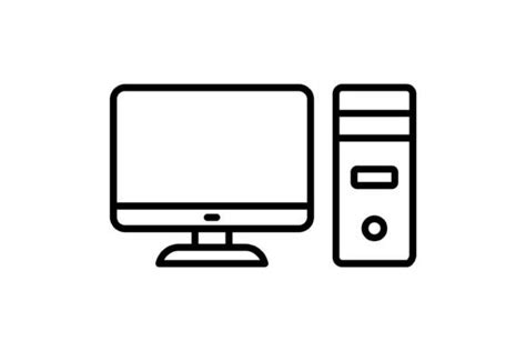 Computer Outline Icon Graphic by Dragon Icons · Creative Fabrica