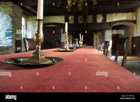 Interior of Gwydir Castle, originally a fortified manor house in the ...