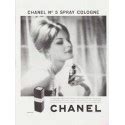 1959 Chanel Perfume Vintage Ad "Chanel No. 5 Spray Cologne"