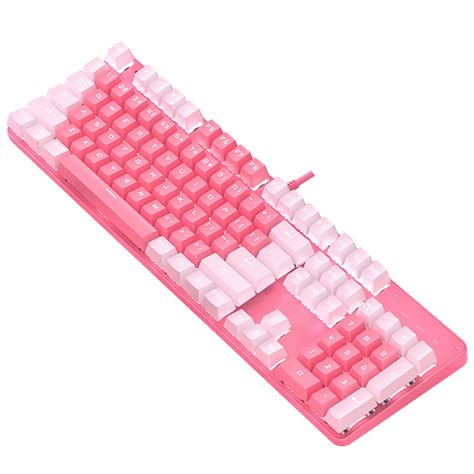 Mechanical Keyboard Cute Girl Heart Pink 104 Keys Led Backlit Gaming Keyboard for Gaming and ...