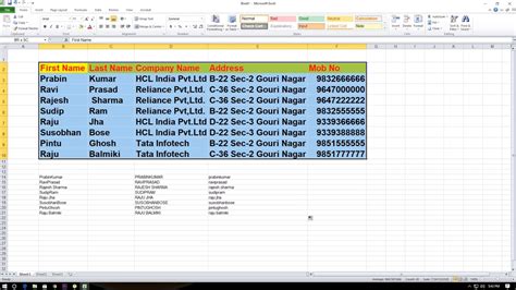 How To Create Basic Data Entry Practice Ms Excel - YouTube